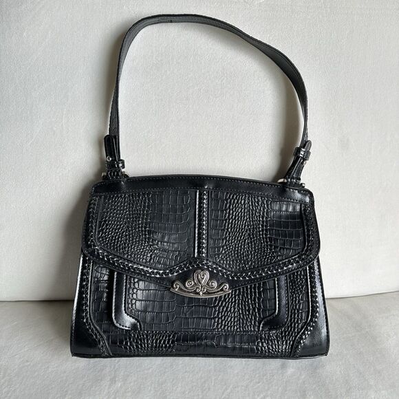 MC Marc Chantal Black Footed Shoulder Bag - Picture 1 of 13